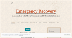 Desktop Screenshot of emergencyrecovery.wordpress.com