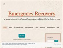 Tablet Screenshot of emergencyrecovery.wordpress.com