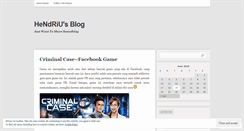 Desktop Screenshot of hendriusman.wordpress.com