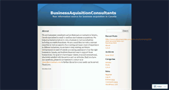 Desktop Screenshot of businessaquisitionconsultants.wordpress.com