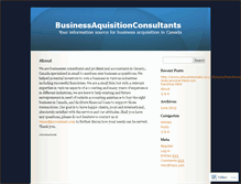 Tablet Screenshot of businessaquisitionconsultants.wordpress.com