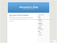 Tablet Screenshot of abousamra.wordpress.com