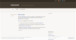 Desktop Screenshot of nahyxixab.wordpress.com