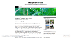 Desktop Screenshot of malaysianbrand.wordpress.com