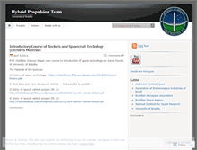 Tablet Screenshot of hybridteam.wordpress.com