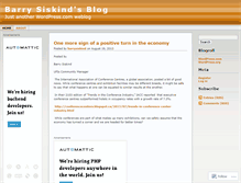 Tablet Screenshot of barrysiskind.wordpress.com