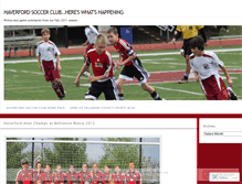 Tablet Screenshot of haverfordsoccerclub.wordpress.com