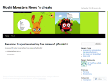 Tablet Screenshot of moshimonstersnewsncheats.wordpress.com