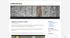 Desktop Screenshot of aniwonderland.wordpress.com