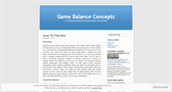 Desktop Screenshot of gamebalanceconcepts.wordpress.com