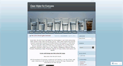 Desktop Screenshot of cleanwaterforeveryone.wordpress.com