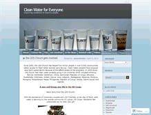 Tablet Screenshot of cleanwaterforeveryone.wordpress.com