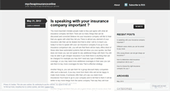 Desktop Screenshot of mycheapinsuranceonline.wordpress.com