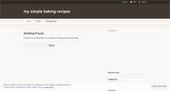 Desktop Screenshot of mysimplebakingrecipes.wordpress.com