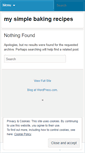 Mobile Screenshot of mysimplebakingrecipes.wordpress.com
