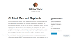 Desktop Screenshot of biddlesworld.wordpress.com