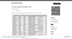 Desktop Screenshot of kaushiksblog.wordpress.com