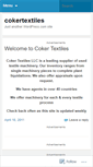 Mobile Screenshot of cokertextiles.wordpress.com