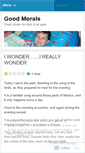 Mobile Screenshot of goodmorals.wordpress.com