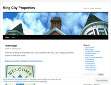 Tablet Screenshot of kingcityproperties.wordpress.com