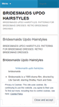 Mobile Screenshot of bridesmaidsupdohairstylesdmr.wordpress.com