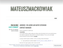 Tablet Screenshot of mateuszmackowiak.wordpress.com