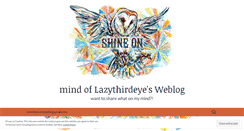 Desktop Screenshot of lazythirdeye.wordpress.com