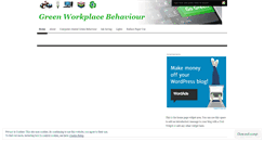 Desktop Screenshot of greenworkplacebehaviour.wordpress.com