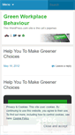 Mobile Screenshot of greenworkplacebehaviour.wordpress.com