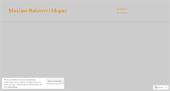 Desktop Screenshot of maximeboisvertphoto.wordpress.com