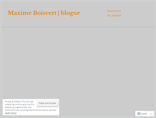 Tablet Screenshot of maximeboisvertphoto.wordpress.com