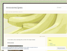 Tablet Screenshot of mrsvsrecipes.wordpress.com