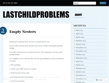 Tablet Screenshot of lastchildproblems.wordpress.com