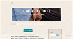 Desktop Screenshot of mattandalana.wordpress.com