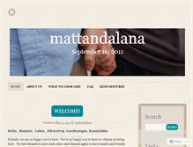 Tablet Screenshot of mattandalana.wordpress.com