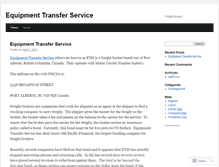 Tablet Screenshot of equipmenttransferservice.wordpress.com