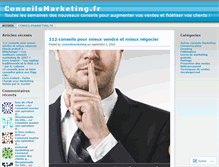 Tablet Screenshot of conseilsmarketing.wordpress.com