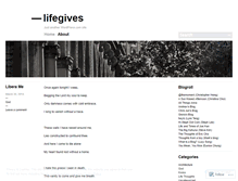 Tablet Screenshot of lifegives.wordpress.com