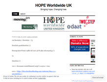 Tablet Screenshot of hopeworldwideuk.wordpress.com