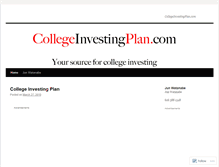 Tablet Screenshot of collegeinvestingplan.wordpress.com