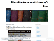 Tablet Screenshot of education4communitylearning.wordpress.com