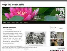 Tablet Screenshot of frogsinafrozenpond.wordpress.com