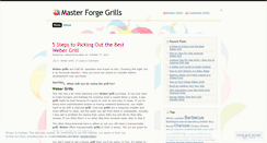 Desktop Screenshot of masterforgegrills.wordpress.com