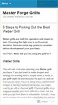 Mobile Screenshot of masterforgegrills.wordpress.com