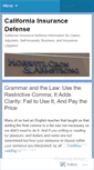 Mobile Screenshot of californiainsurancedefense.wordpress.com