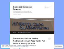 Tablet Screenshot of californiainsurancedefense.wordpress.com