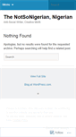 Mobile Screenshot of notsonigerian.wordpress.com