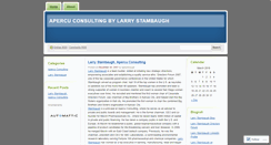 Desktop Screenshot of apercuconsulting.wordpress.com
