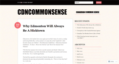 Desktop Screenshot of cdncommonsense.wordpress.com