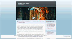 Desktop Screenshot of flattenedtofitpaper.wordpress.com